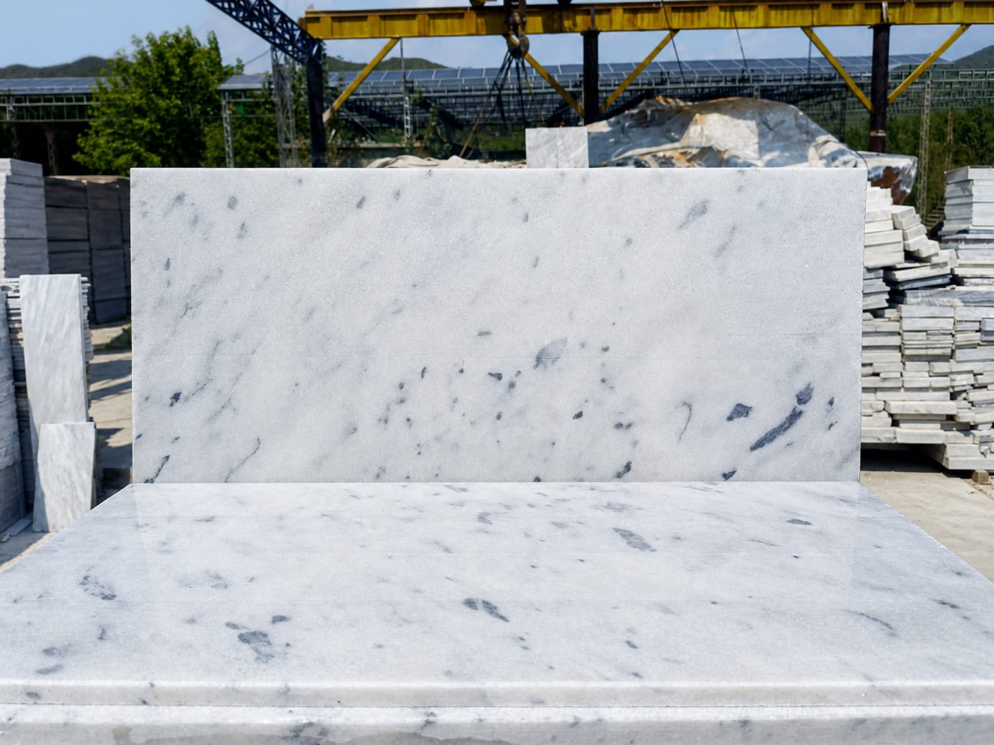 Medium White Stock marble slab
